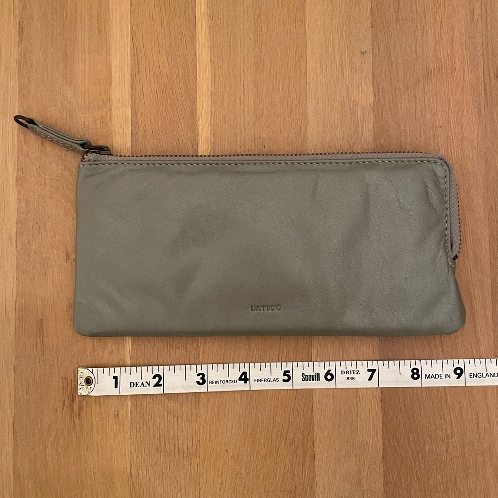 Latico vintage slim silver/grey leather wallet